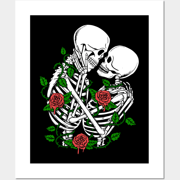 Skulls Lovers Wall Art by coffeeman